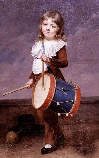 Martin  Drolling Portrait of the Artists Son as a Drummer France oil painting art